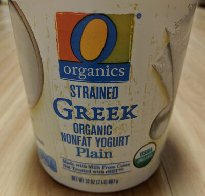 Plain organic nonfat yogurt