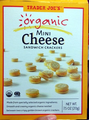Organic mini cheese sandwich crackers