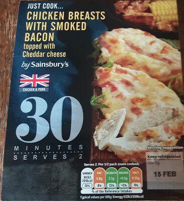 Chicken breasts with smoked bacon