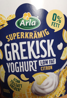 Grekisk yoghurt citron 0%