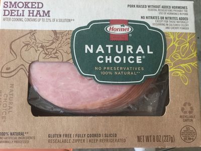 Natural choice smoked ham